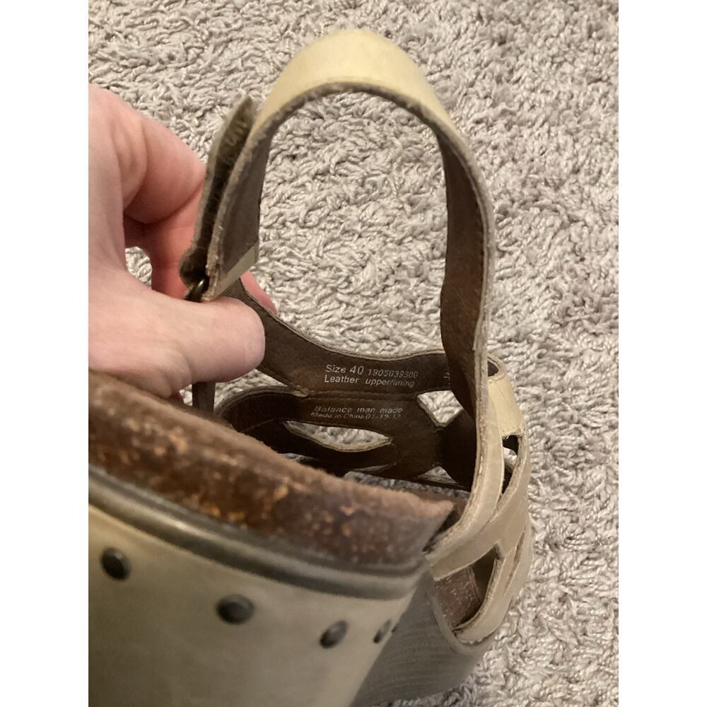 Dansko Womens Felicia Wedge Sandals EU 40 US 9.5 10 Tan Brown Comfort Boho - Picture 10 of 13